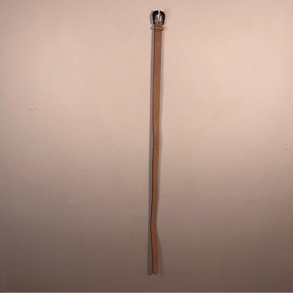 2XL Women’s Tan Brown Lether Belt Neutral Bronze Look Buckle Boho Western - Picture 6 of 7